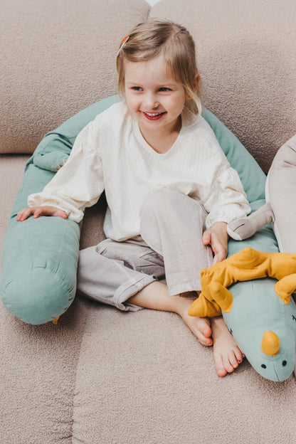 Bed snake "Cuddle Buddy - Sage Saurus"